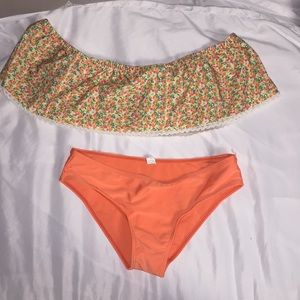 Small orange off the shoulder bikini